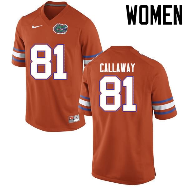 Women's NCAA Florida Gators Antonio Callaway #81 Stitched Authentic Nike Orange College Football Jersey KZY7265XT